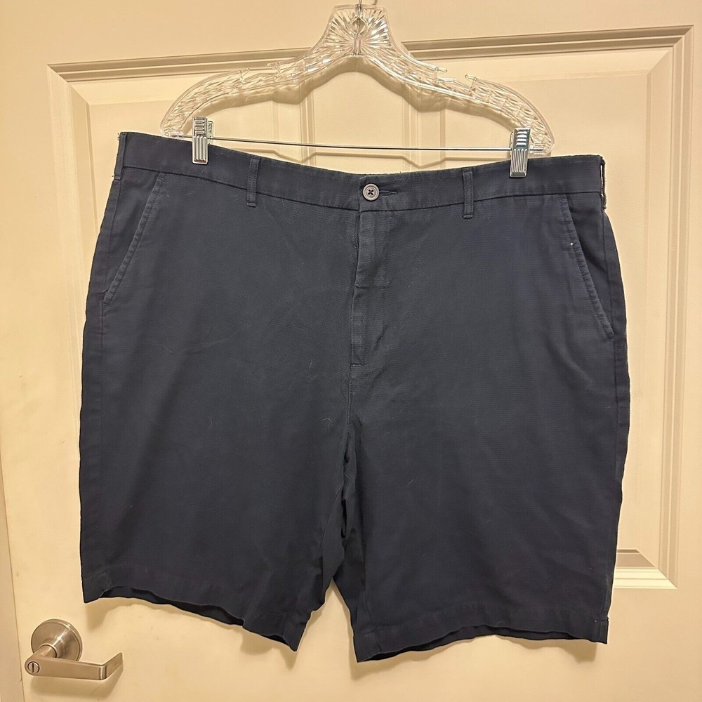 Marc Anthony Shorts Adult 42 Blue Stretch Waist Slim Fit Chino Flat Front Mens
